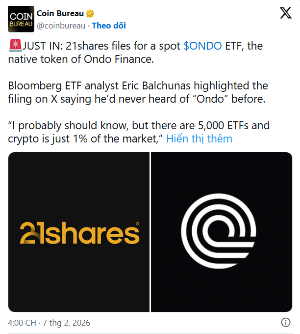 Ondo and 21shares ETF spot